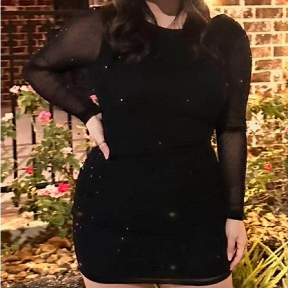 Windsor Black Long Sleeve Dress